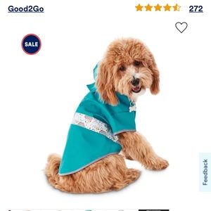 Good2Go Reversible Dog Raincoat Blue/Clouds XSmall
